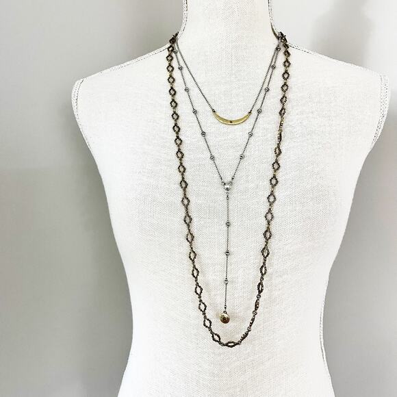 Lucky Brand 3-Strand Detachable Layered Necklace - Picture 1 of 8